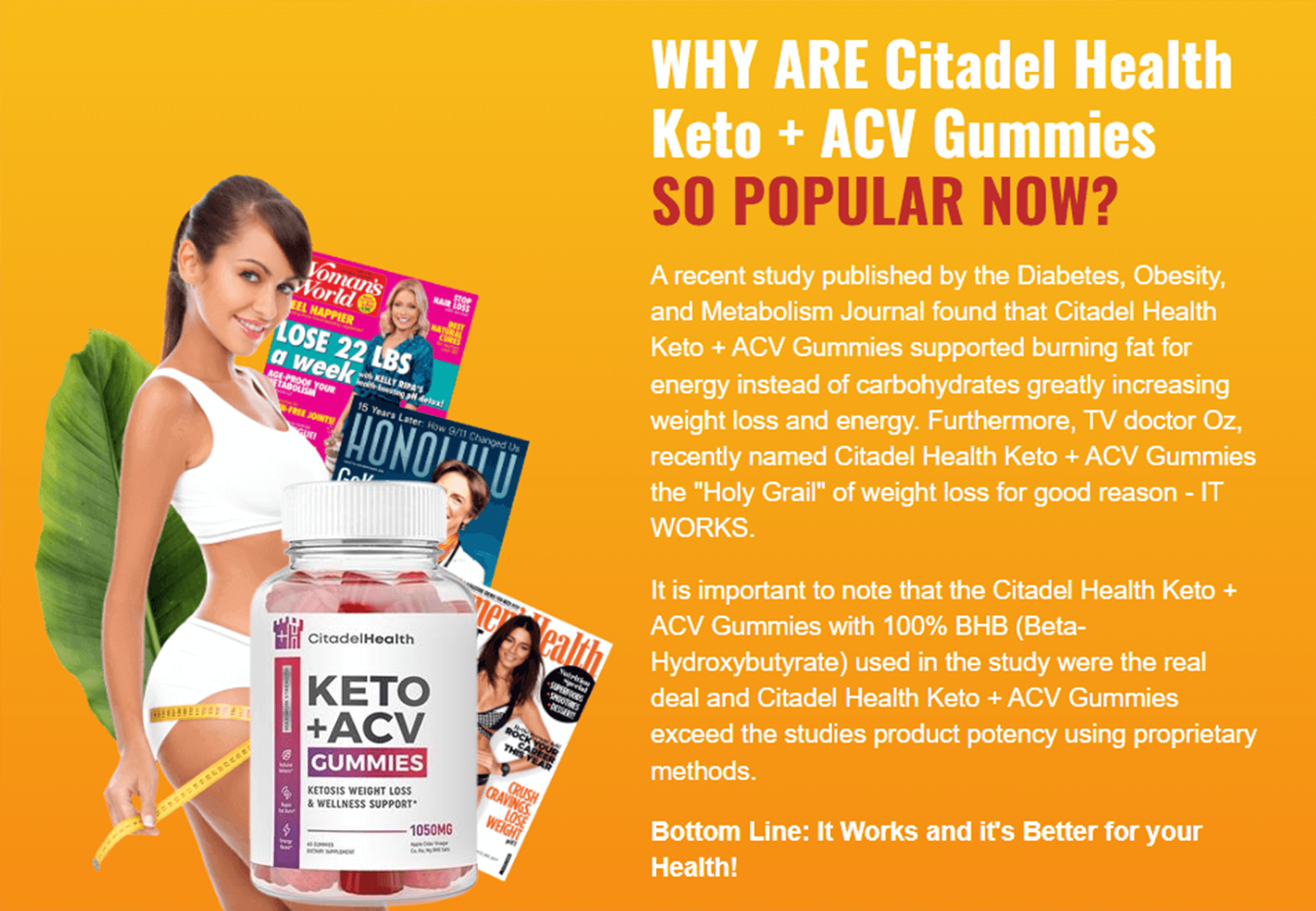Citadel Health Keto + ACV Gummies 